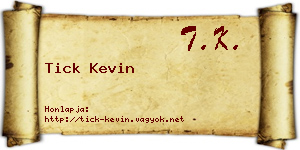 Tick Kevin névjegykártya