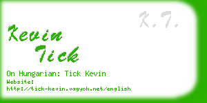 kevin tick business card
